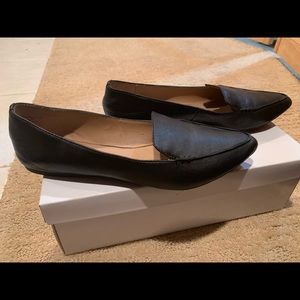Steve Madden feather black leather